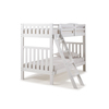 Alaterre Furniture Aurora Twin Over Twin Wood Bunk Bed, White, Material: Pine AJAU00WH